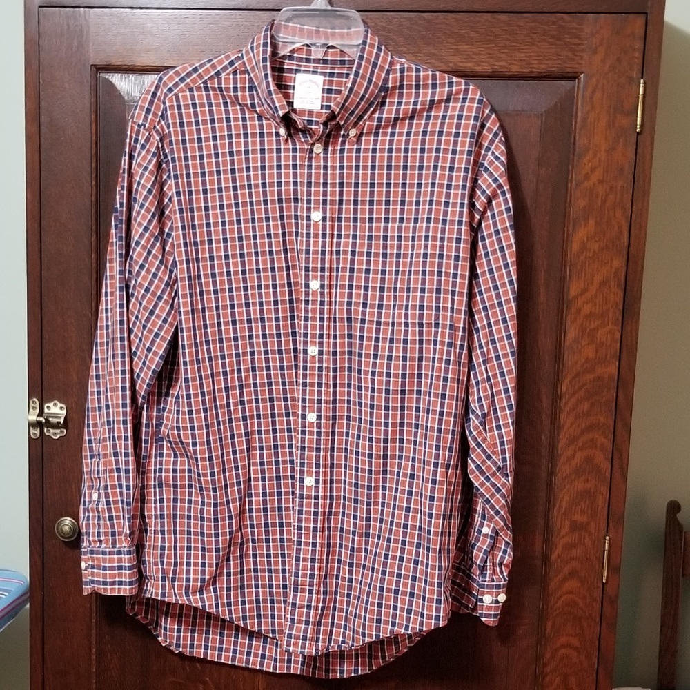 Brooks Brothers Men's Long Sleeve Button Down Cotton Shirt